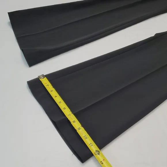 Karen Millen Black Boot Cut Flare Pants With Belt Office Trouser High Waist Sz 6 - Picture 11 of 14